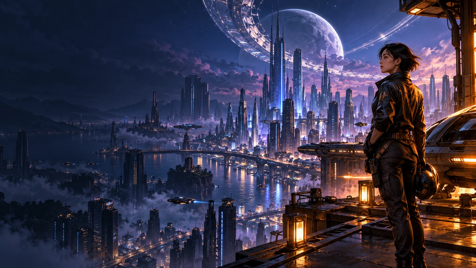 AI原创未来都市概念视觉